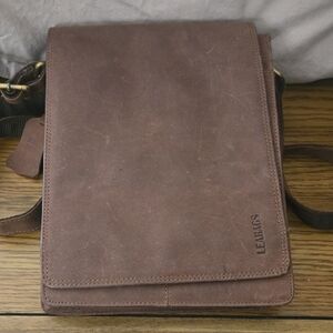 Leabags Brown Leather Bag